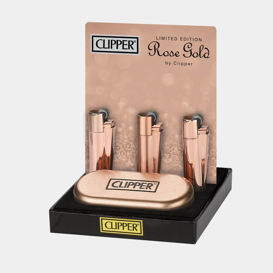 Clipper™ Rose Gold Metal Premium Lighters
