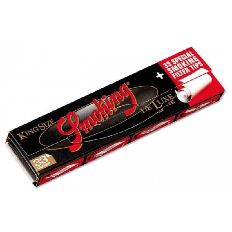 Smoking Deluxe Kingsize Slim Rolling Papers + Tips - 1 Pack