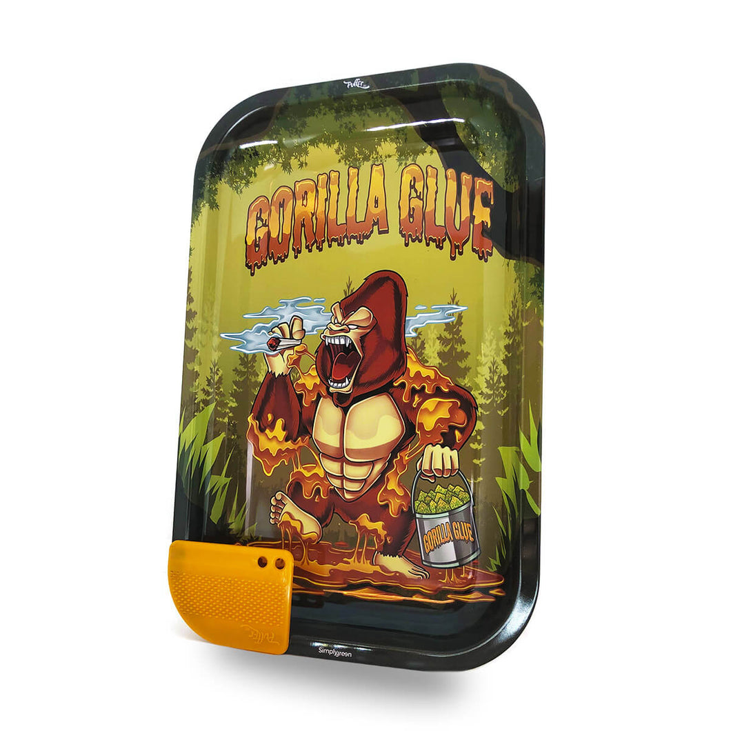 Gorilla Glue Large Rolling Tray + Magnetic Grinder Card -17×27cm